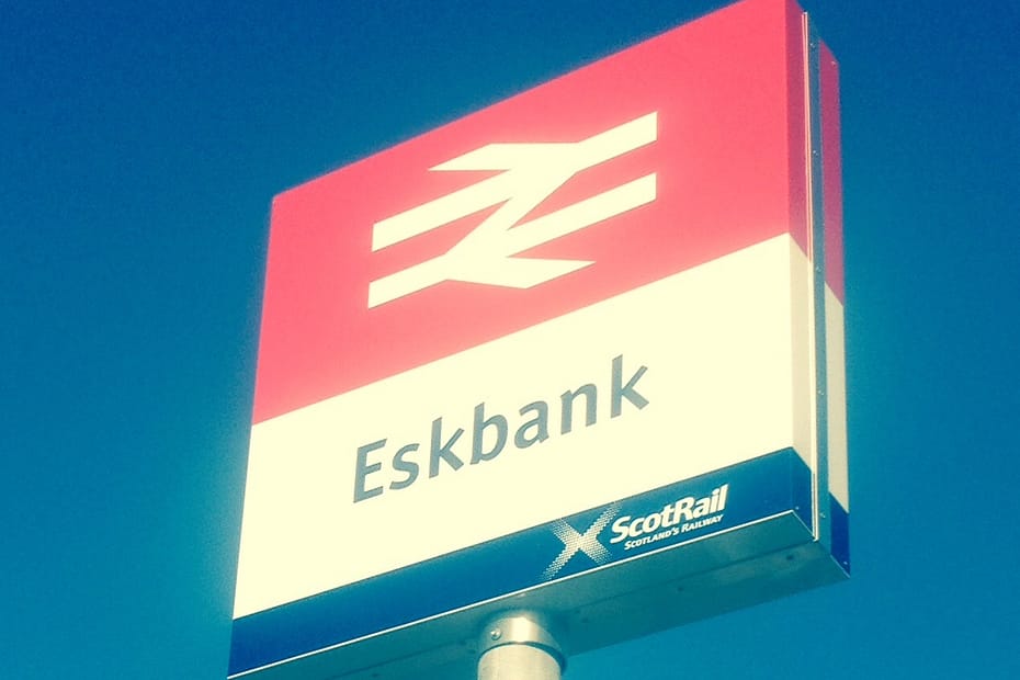 Eskbank railway station, 250 parking places and a 3 and a half minute walk from Midlothian Physiotherapy LLP